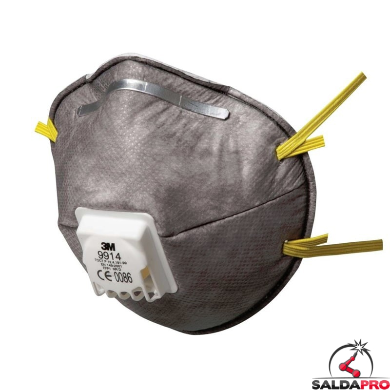 mascherina monouso per saldatura 3M Specialty 9914 FFP1 con valvola 7000034739 mascherina monouso per saldatura 3M Specialty 9914 FFP1 con valvola 7000034739