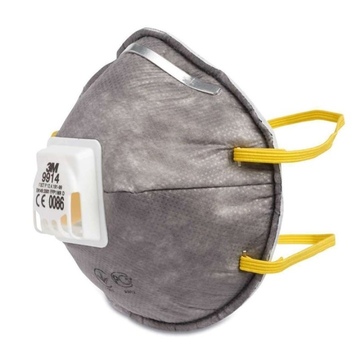 vista laterale mascherina monouso 3M Specialty 9914 FFP1