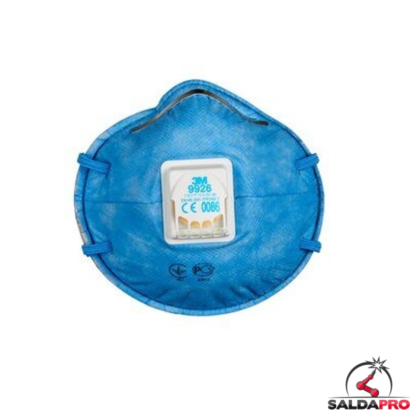 Mascherina Monouso 3M 9926 FFP2 Con Carboni Attivi - Protezione Gas Acidi E Odori - Foto 2