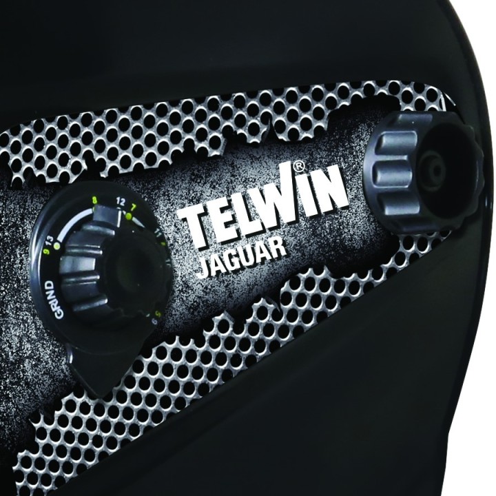 Maschera protettiva saldatura Telwin modello Jaguar, manopole di regolazione