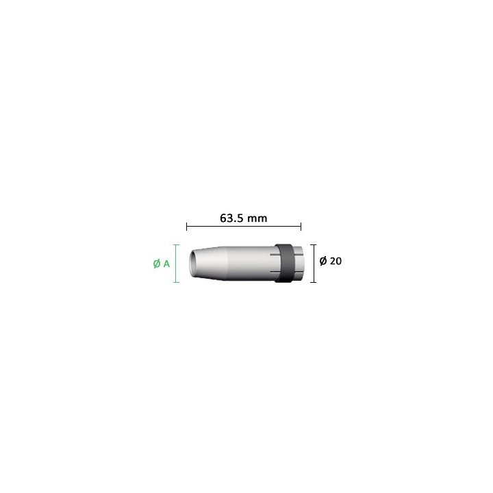 Ugello gas Ø 20mm per torce MB EVO PRO e Push-Pull PP (10pz)