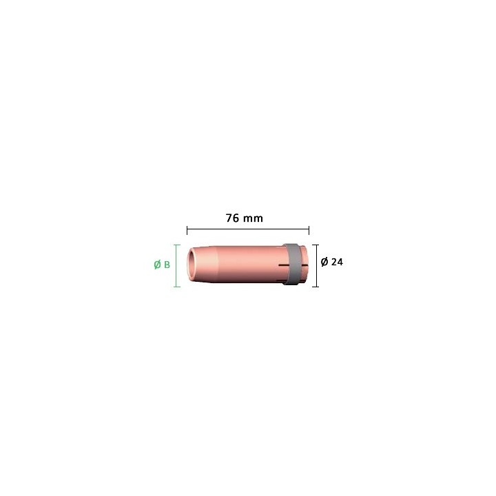 Ugello gas Ø 24mm per torce MB EVO PRO, ABIMIG® e Push-Pull (10pz)