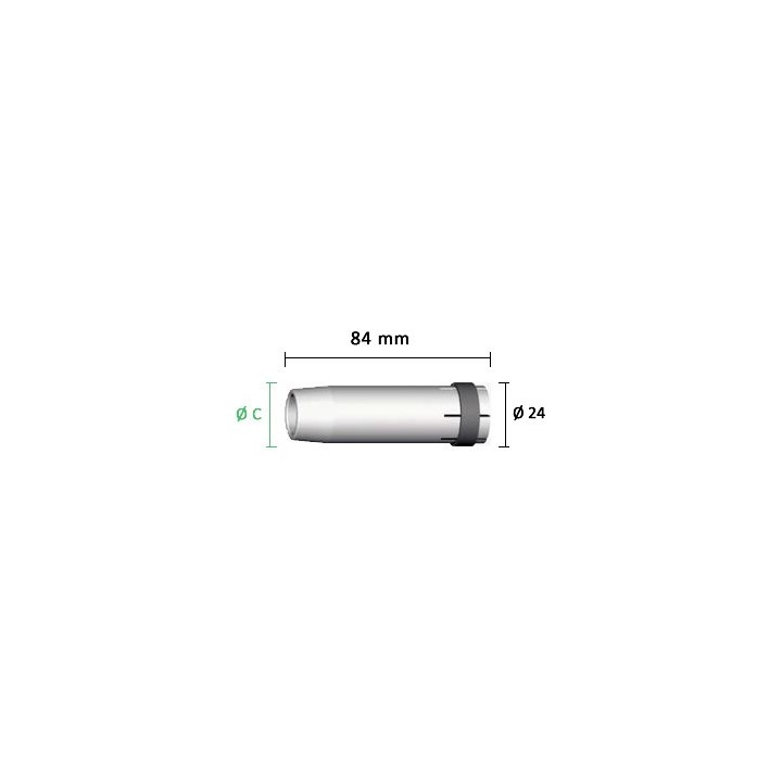 Ugello gas Ø C 24mm per torce MB EVO PRO 36 e Push-Pull PP (10pz)