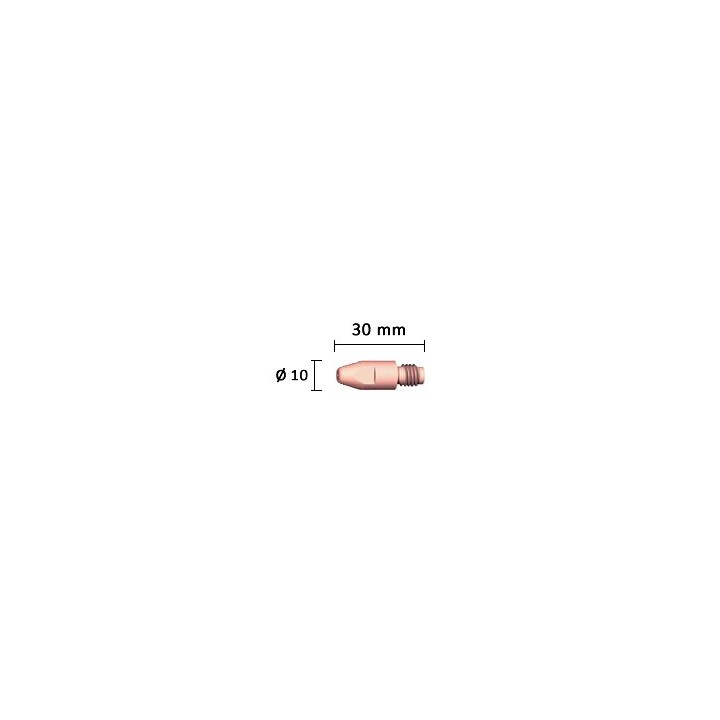Ugello porta corrente Ø 10 M8 E-Cu per torce MB EVO PRO e PP (10pz)