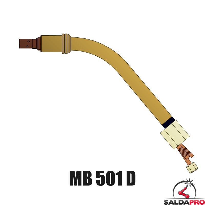 lancia terminale collo 45° ricambio torcia MB 501D Abicor Binzel BZ0340001