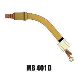 lancia terminale collo 45° ricambio torcia MB 401D Abicor Binzel BZ0330001
