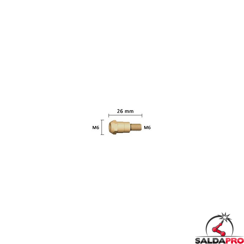 Ugello Alluminio M6x35mm Per Raffreddamento Barca RC - Tubo 4x7mm/4x8mm