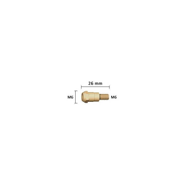 misure supporto ugello porta corrente m6 ricambio torce mb evo pro abicor binzel