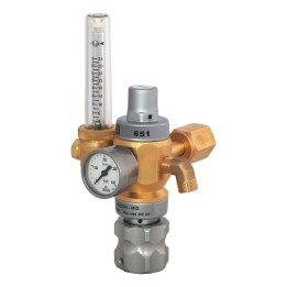 Riduttore di pressione a doppio stadio con flussometro per Argon/H2 Harris modello 651 20 Lpm