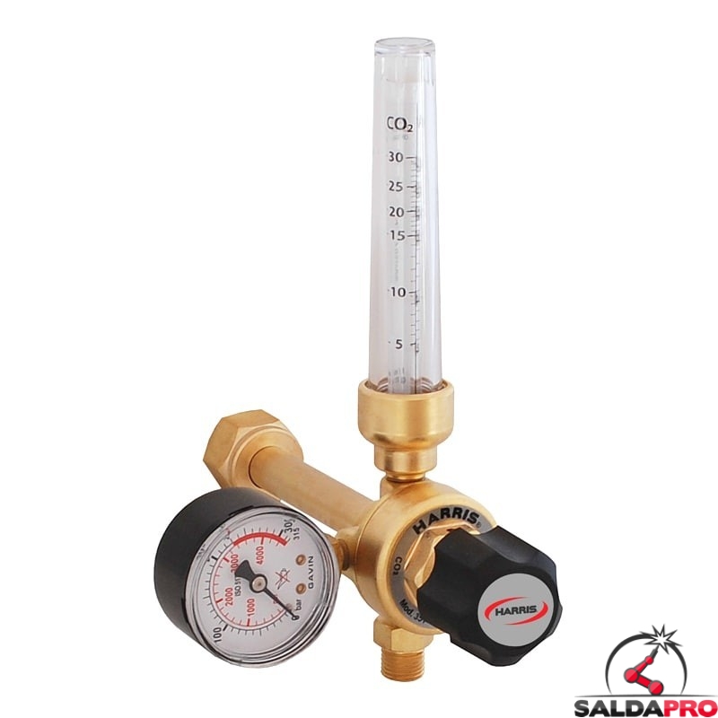 Riduttore di pressione con flussometro per CO2 Harris modello 351 30 Lpm