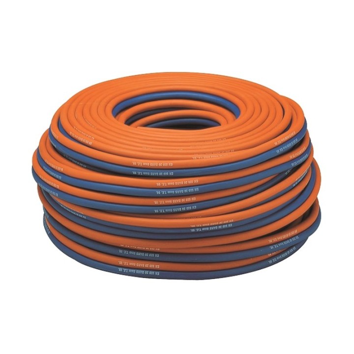 tubo binato in gomma per ossigeno e propano diametro interno 8 mm Harris bobina 100 metri
