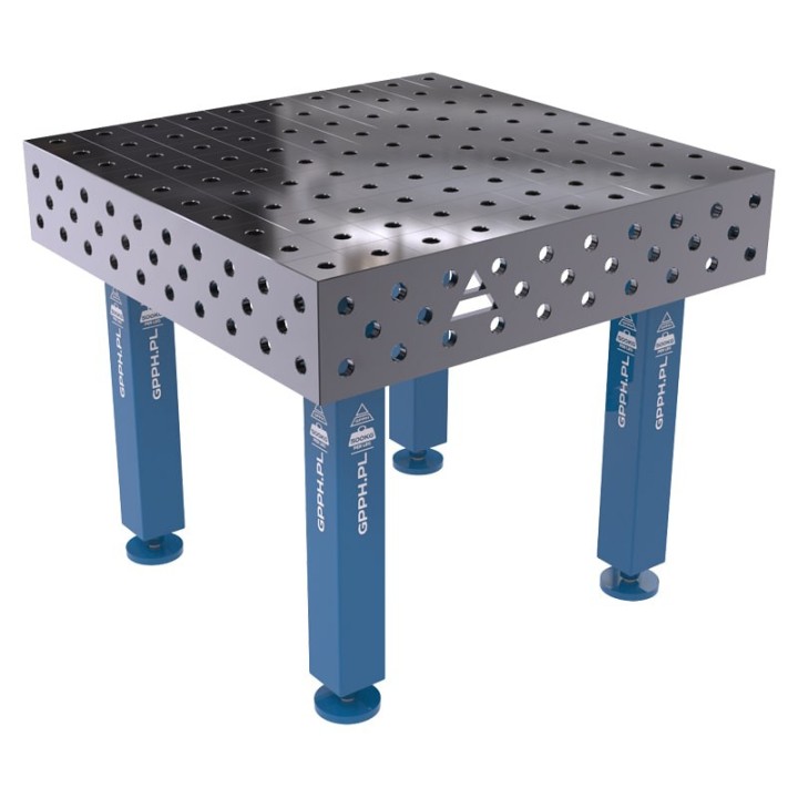 Banco modulare per saldatura SteelMax GPPH 1x1mt in acciaio rinforzato, fori 28mm