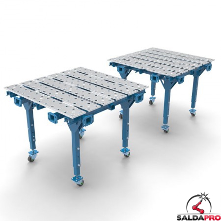 doppio tavolo per saldatura modular aperto