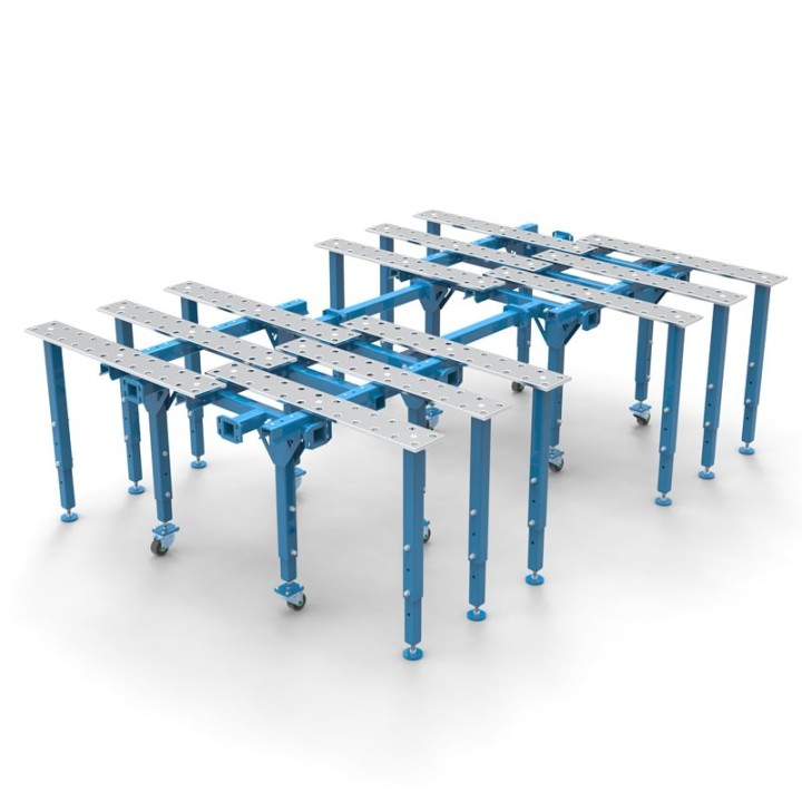 tavolo per saldatura a pistra modular aperto