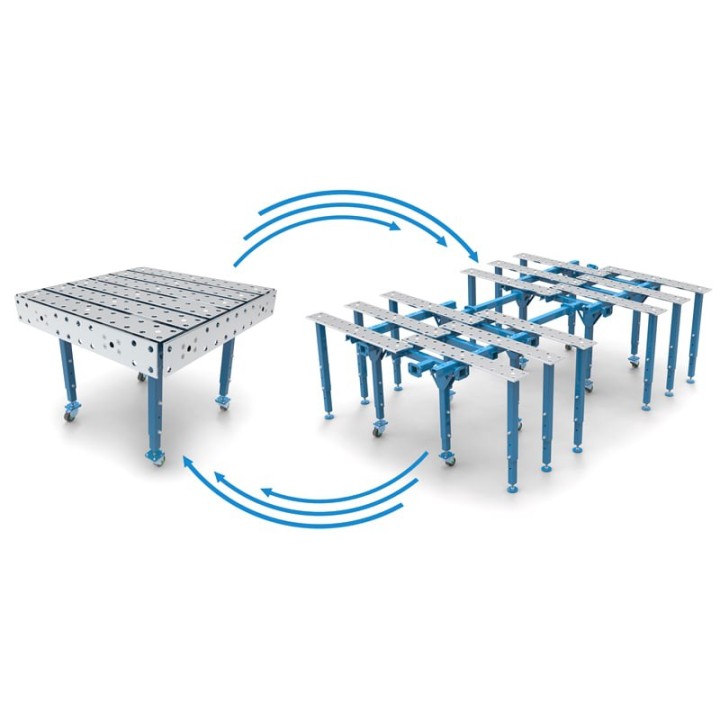 convertibilità tavolo per saldatura modular