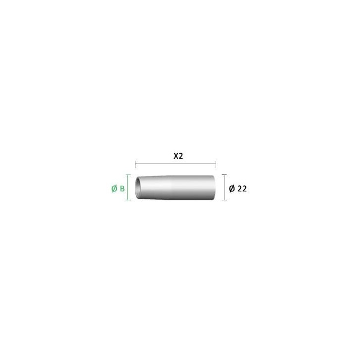 Ugello gas Ø 22mm per torcia ABIMIG® GRIP A 255 LW (5pz)