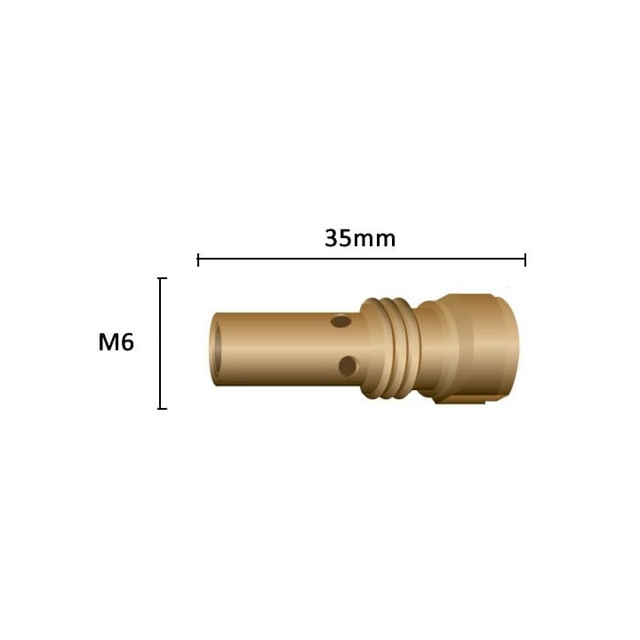 Supporto ugello M6 35mm per torcia ABIMIG® GRIP A 155 LW (5pz)