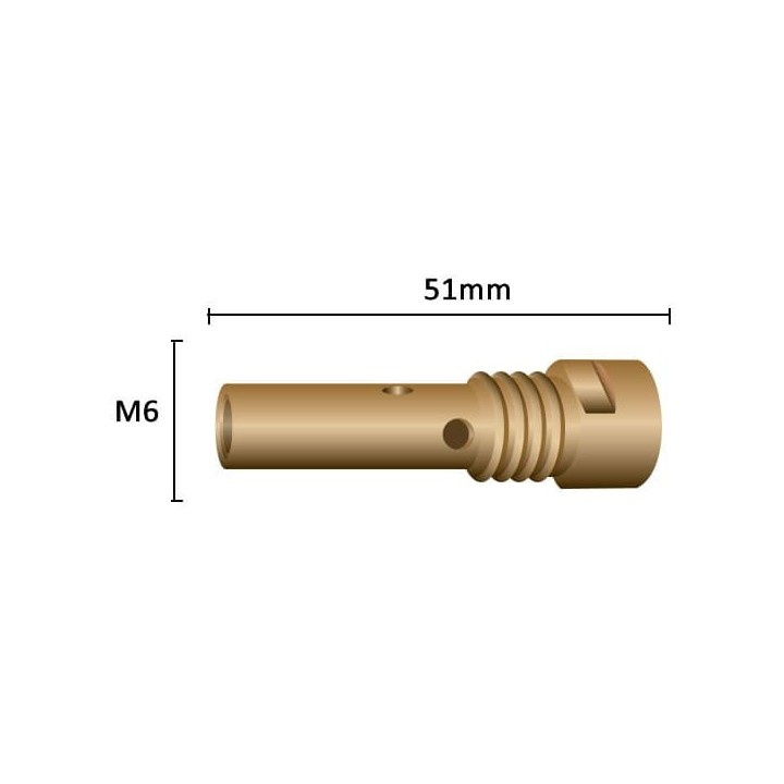Supporto ugello M6 51mm per torcia ABIMIG® GRIP A 255 LW (5pz)