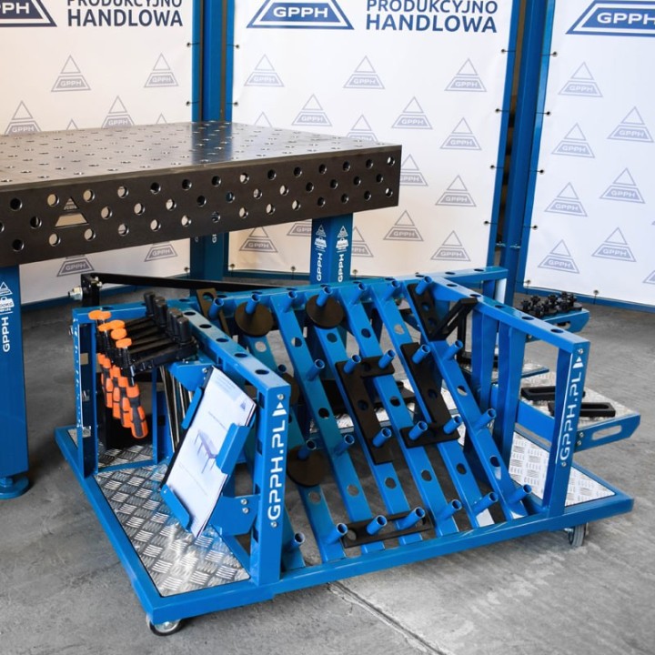 dettaglio trolley porta bloccaggi saldatura GPPH