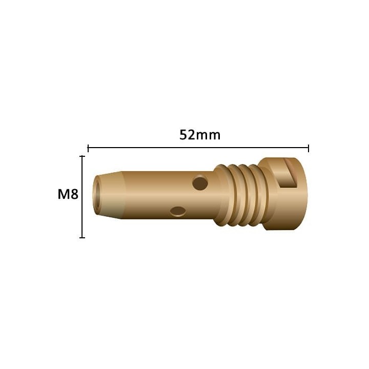 Supporto ugello M8 52mm per torce ABIMIG® GRIP A 305, 355 e 405 (5pz)