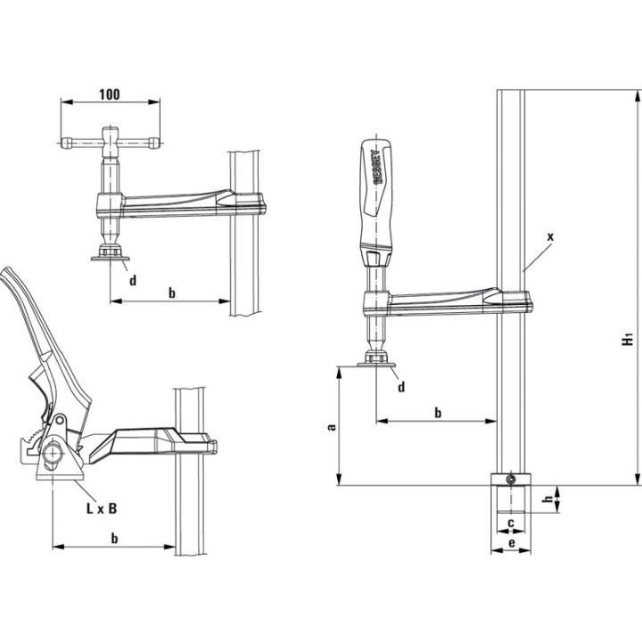 schme tecnico morsetto bessei scartamento fisso