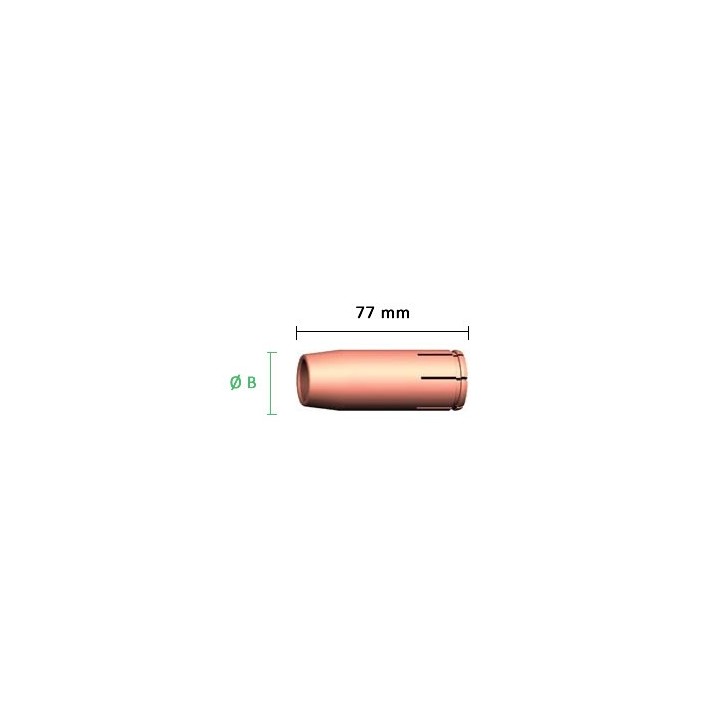Ugello gas 77mm per torcia ABIMIG® GRIP W 605 D  (10pz)
