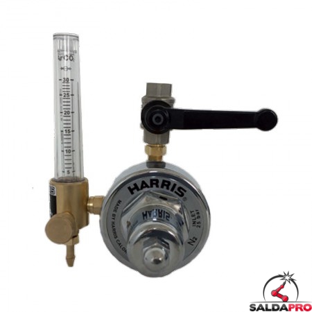 riduttore di pressione azoto 30lpm con flussometro Harris per saldatura mig tig