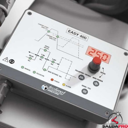 dettaglio pannello di controllo trainafilo EASY 400 CLASSIC Trafimet