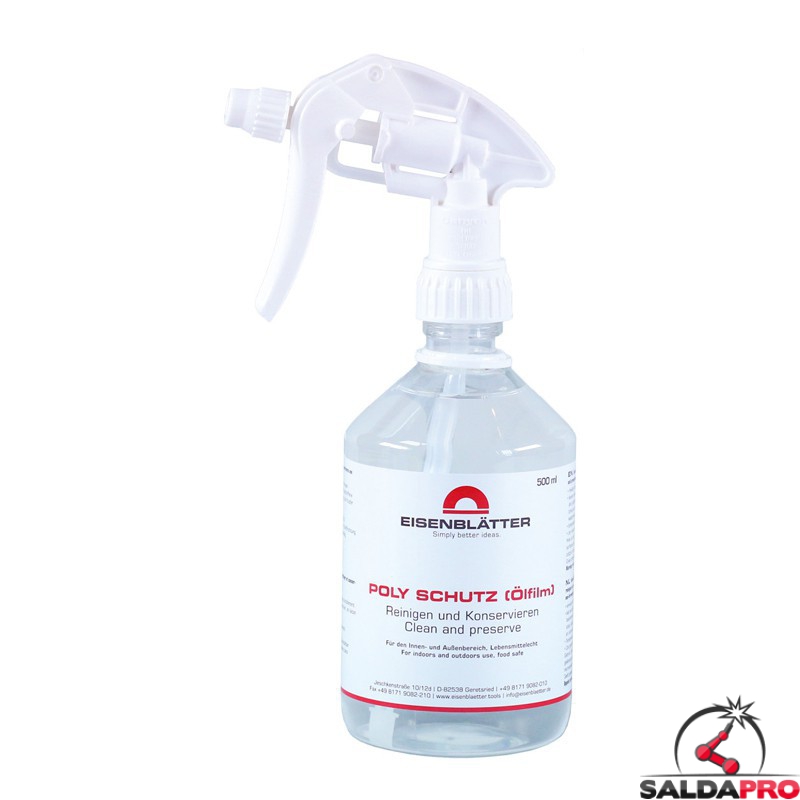 Protettivo per acciaio inox Poly Schutz in bottiglia spray da 500ml