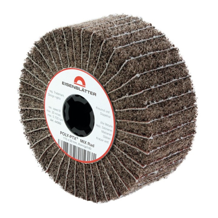 Rullo lamellare e fibra nylon Mix Ø115x50mm per satinatura metalli