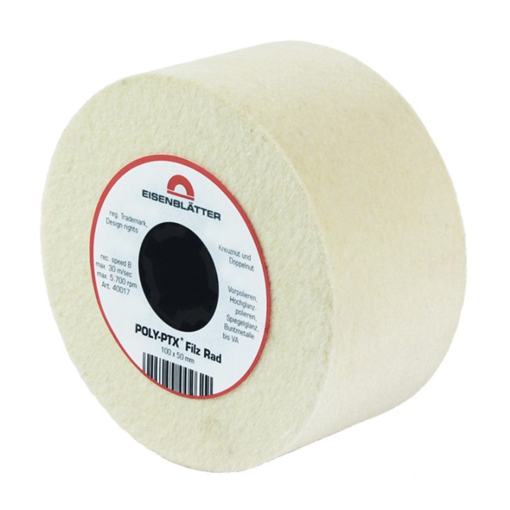 Rullo in feltro merino Ø100x50mm per lucidatura a specchio
