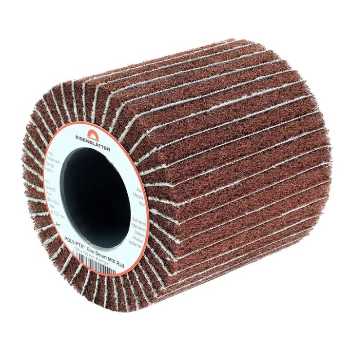 Rullo lamellare e fibra nylon Mix Eco Smart Ø105x100mm per finitura metalli