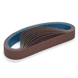 Nastri abrasivi in corindone stretti 30x600mm per sgrossatura acciaio e inox