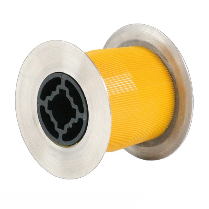 Rullo per nastri abrasivi POLY-PTX 85x70mm con flange in acciaio inox