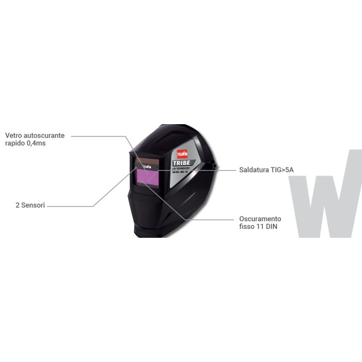 Saldatrice Inverter MMA FORCE 165 230V con maschera TRIBE