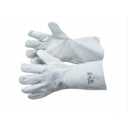 Guanti di protezione rinforzati in pelle fiore crosta con manichetta 15cm