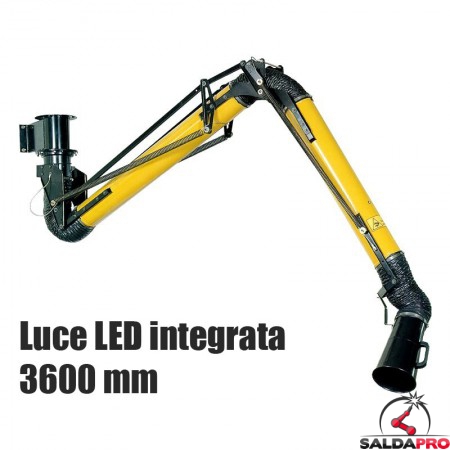 braccio aspirante Aspirex 1 Ø160mm lunghezza 3600mm saldatura Dalpitech