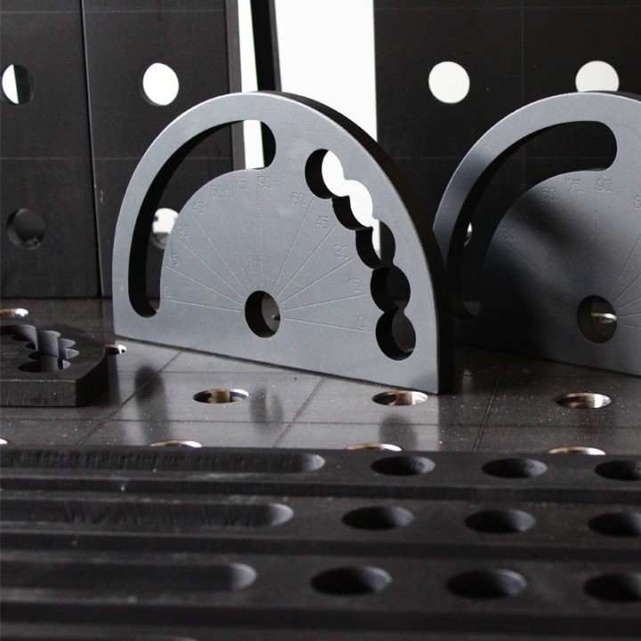 dettaglio goniometro 260x160mm per tavoli saldatura SteelPlus GPPH