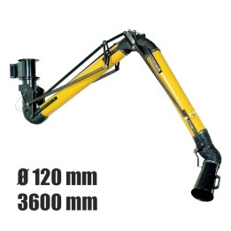braccio aspirante Aspirex 1 Ø120mm lunghezza 3600mm saldatura Dalpitech