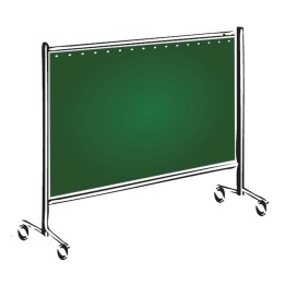 pannello protettivo mobile 200x200 cm tenda verde grado protezione DIN 9 saldatura