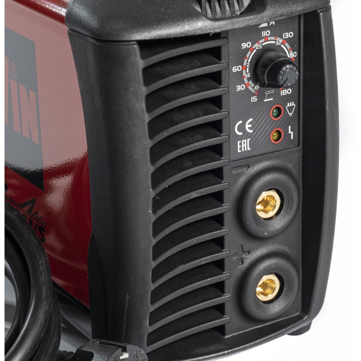 Dettaglio quadro e attacchi Saldatrice Inverter MMA e TIG TECNICA 211/S 230V in valigetta