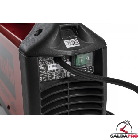 Saldatrice Inverter MMA e TIG TECNICA 211/S 230V quadro posteriore