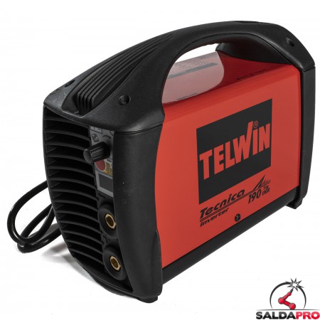 Saldatrice Telwin Inverter MMA e TIG TECNICA 190 DC 230V Comoda da trasportare grazie alla maniglia superiore