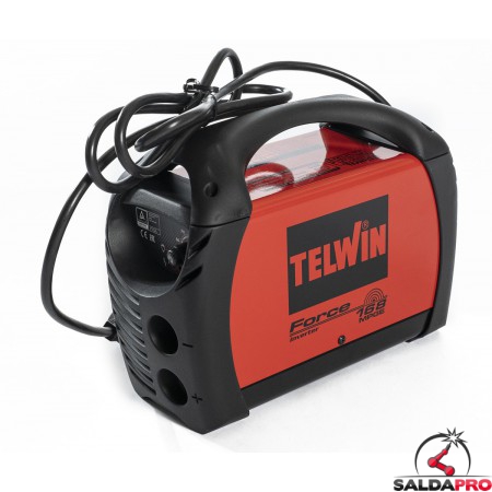 Saldatrice Telwin Inverter MMA FORCE 168 MPGE 230V ACX facilmente trasportabile grazie alla pratica maniglia