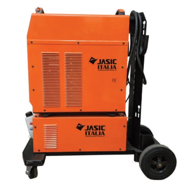 vista laterale saldatrice TIG AC/DC 500P Jasic