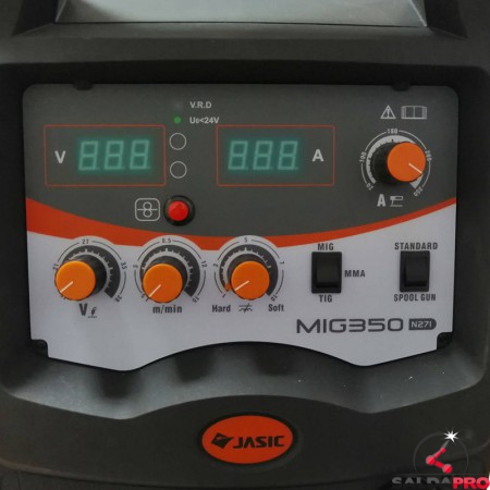 pannello controllo saldatrice a filo multiprocesso MIG350 Jasic