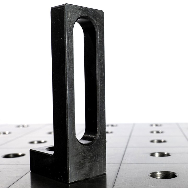 posizione verticale Squadra di battuta 175x50x75mm per tavoli saldatura fori 28mm