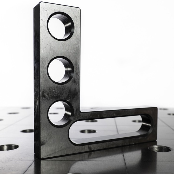 dettaglio squadra piana 175x175mm per tavoli saldatura