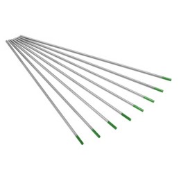 Elettrodi tungsteno puro Ø1-4,8mm L175mm saldatura TIG (10 pz)