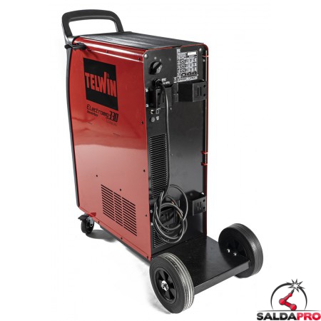 carrello per il facile trasporto Saldatrice Inverter multiprocesso ELECTROMIG 330